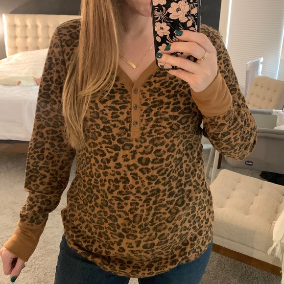 Time and Tru Tops - Cheetah Print Shirt